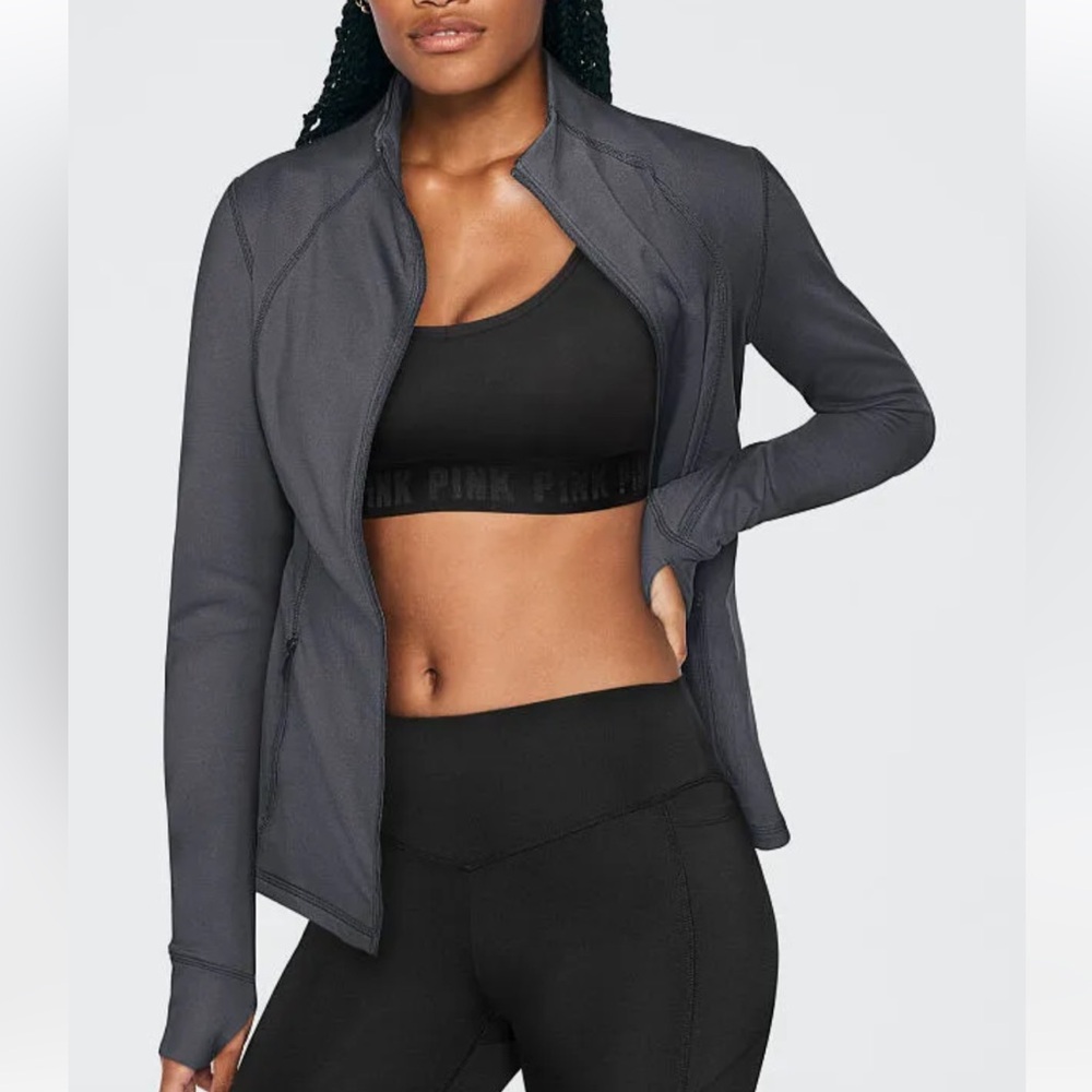 Pink Active Performance Jacket Grey Size Medium